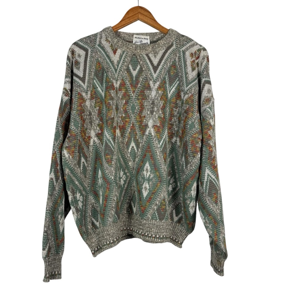 VTG Sears & Roebuck Made in Italy Knit Men’s Sweater Multicolor Size XL